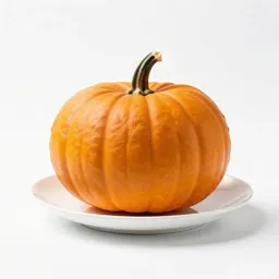 Crown pumpkin cut open