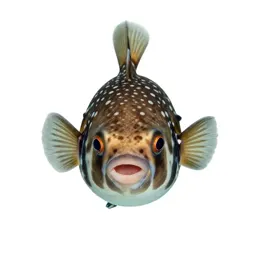 Pufferfish inflated