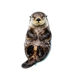 Sea otter floating