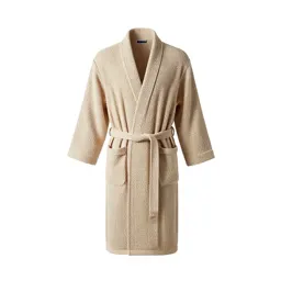 Waffle-weave bathrobe