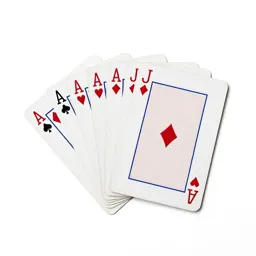 Deck of playing cards fanned out
