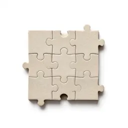 Jigsaw puzzle piece stack