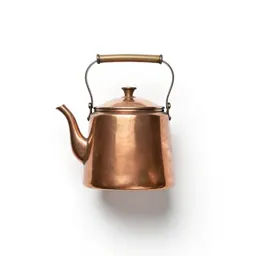 Copper kettle with patina