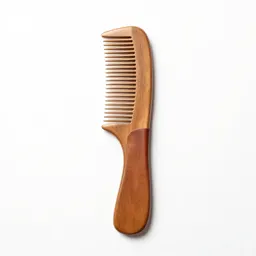 Comb in a leather sleeve