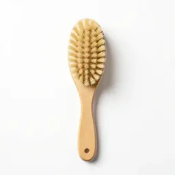 Natural bristle body brush