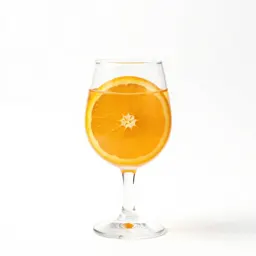 Glass of natural orange wine