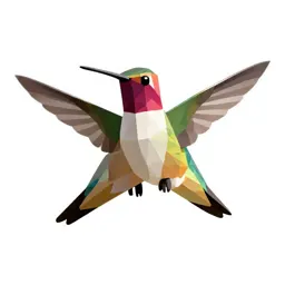 Hummingbird at a flower