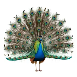Peacock displaying