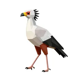 Secretary bird striding