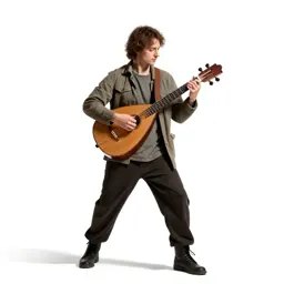 Bard with a travelling lute