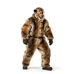 Snow-country hunter in furs