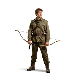 Wandering forest ranger with a longbow