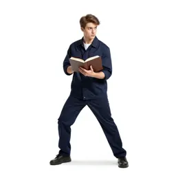 Young apprentice with a spellbook