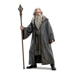 Elder wizard with a rune staff