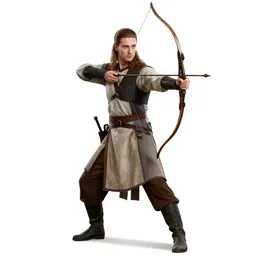 Elven archer in layered silks