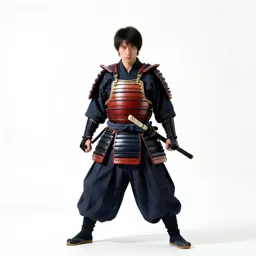 Samurai in lacquered armour