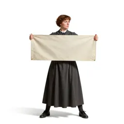 Suffragette with a banner