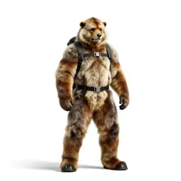 Antarctic explorer in furs