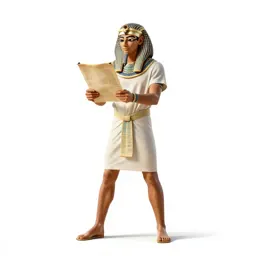 Egyptian scribe with a papyrus