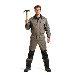 Field geologist with a rock hammer