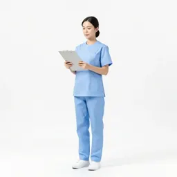 Nurse checking a chart