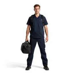 Paramedic with a response bag