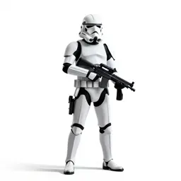Clone trooper without a helmet