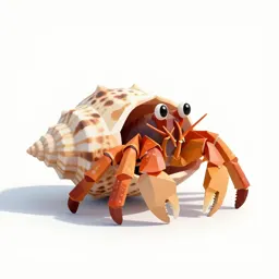 Hermit crab in a shell