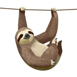 Sloth hanging