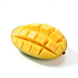 Mango sliced open