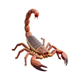 Scorpion with its tail raised