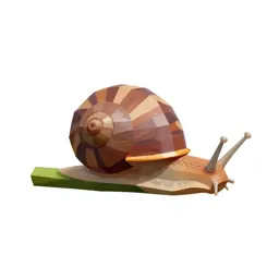 Snail on a wet stem