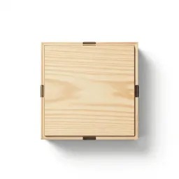Hinged wooden gift box