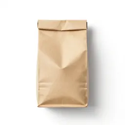 Kraft paper coffee bag with a valve