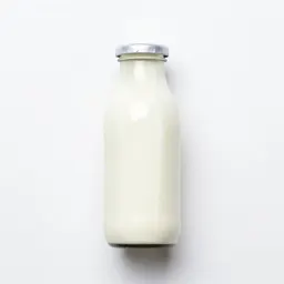 Milk bottle with a foil cap