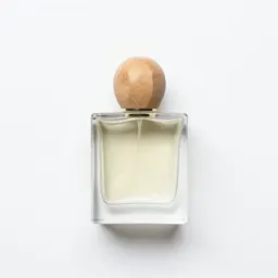 Perfume bottle with a faceted stopper