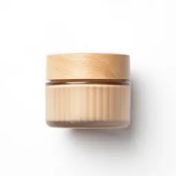 Ribbed cosmetics jar