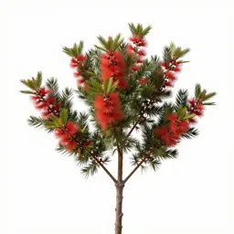 Pohutukawa branch in flower