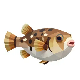 Pufferfish inflated