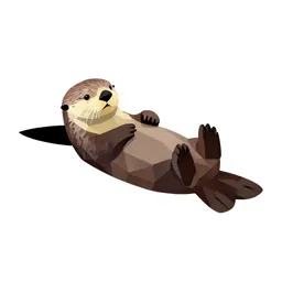 Sea otter floating