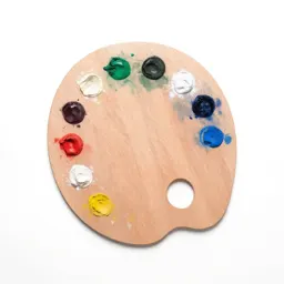 Artist palette with paint
