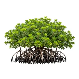Mangrove with stilt roots