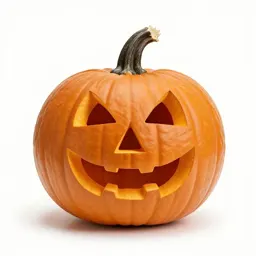 Carved pumpkin lantern
