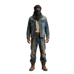 Desert nomad with a veiled face