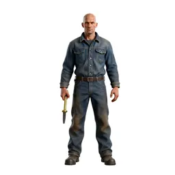 Golem-smith with brass tools