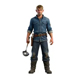Halfling cook with a ladle