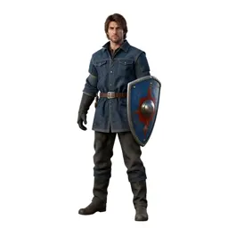 Knight errant with a battered shield