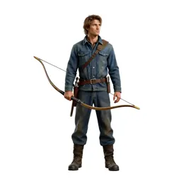 Wandering forest ranger with a longbow