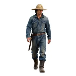 Wandering swordsman in a straw hat