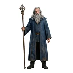 Elder wizard with a rune staff